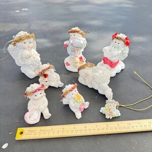 Vintage Dreamsicles Cherub Angel Figurine Lot of 8 Kristin Haynes 1990s 2000s